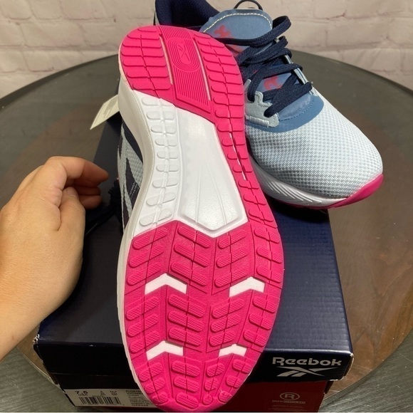 REEBOK FLOATRIDE ENERGY running/daily wear sneakers 7.5 blue & pink trim Bnib - Picture 7 of 9